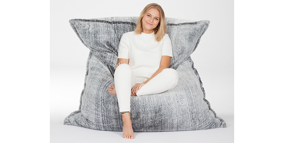SitOnIt-Beanbag-Fourrure-Polar-Grey